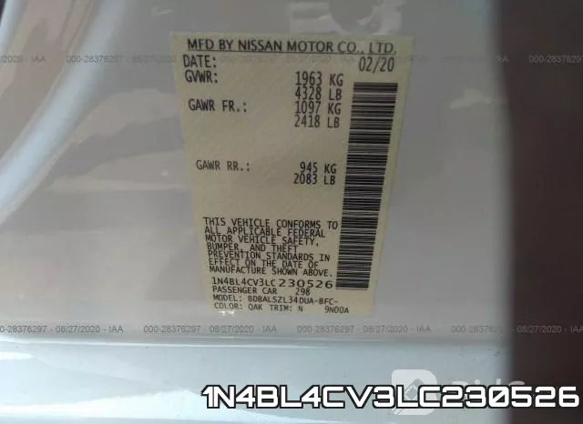 1N4BL4CV3LC230526 фото 10