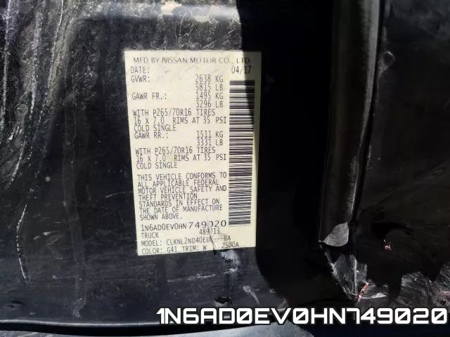 1N6AD0EV0HN749020 фото 2