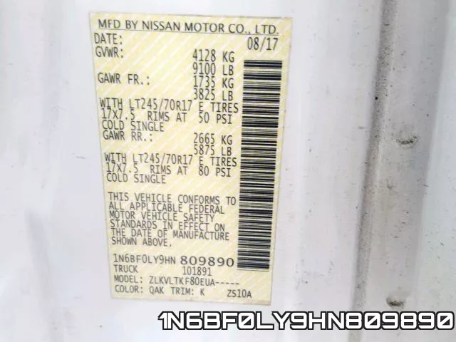 1N6BF0LY9HN809890 фото 2