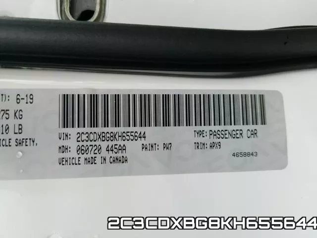 2C3CDXBG8KH655644 фото 2