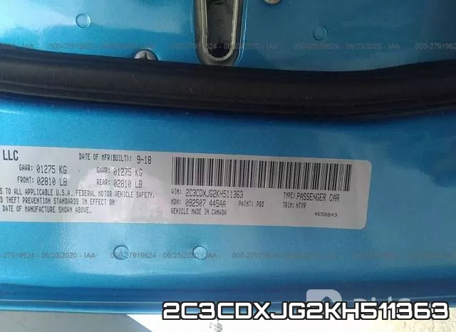 2C3CDXJG2KH511363 фото 10