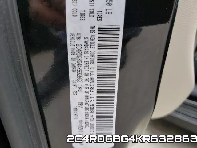 2C4RDGBG4KR632863 фото 2