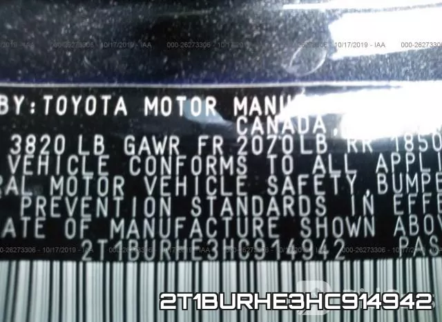 2T1BURHE3HC914942 фото 10