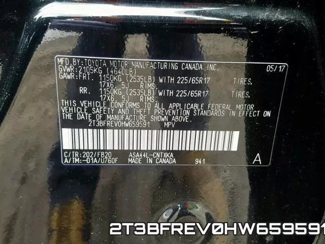 2T3BFREV0HW659591 фото 2