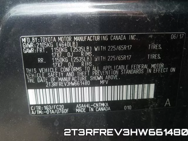 2T3RFREV3HW661480 фото 2