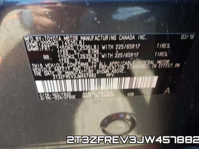 2T3ZFREV3JW457882 фото 2
