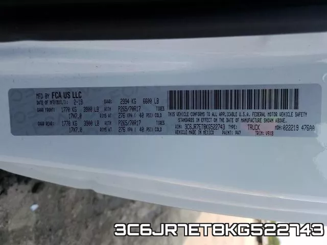 3C6JR7ET8KG522743 фото 2