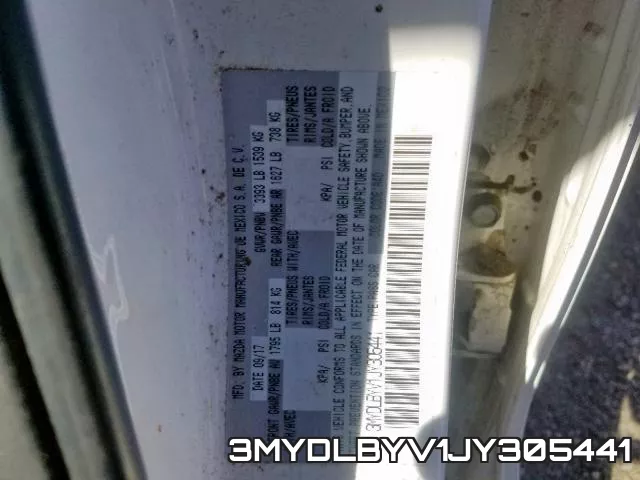 3MYDLBYV1JY305441 фото 2