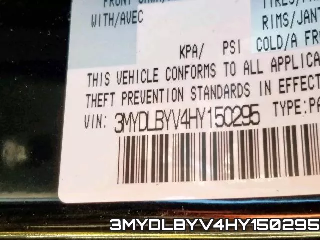 3MYDLBYV4HY150295 фото 2