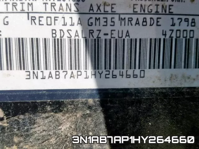 3N1AB7AP1HY264660 фото 2
