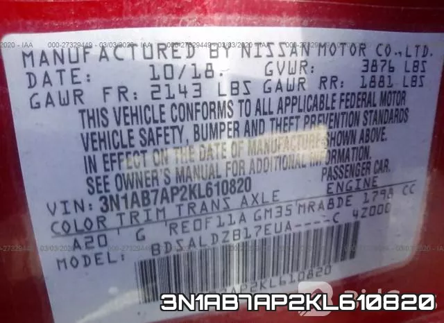 3N1AB7AP2KL610820 фото 10