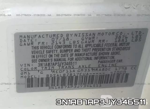 3N1AB7AP3JY346511 фото 10