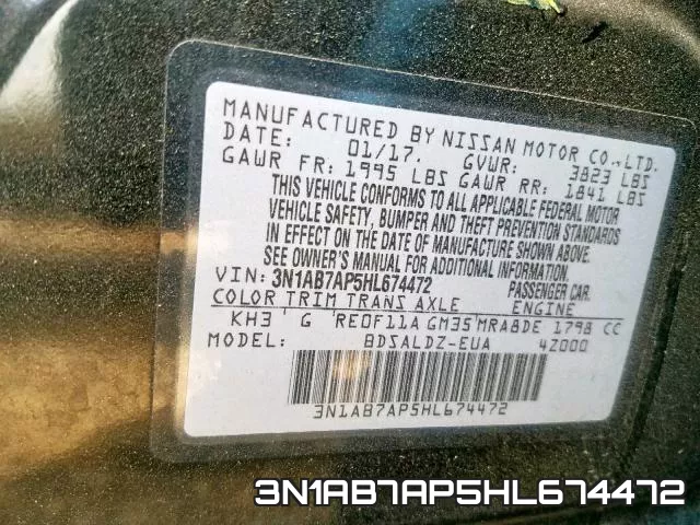 3N1AB7AP5HL674472 фото 2