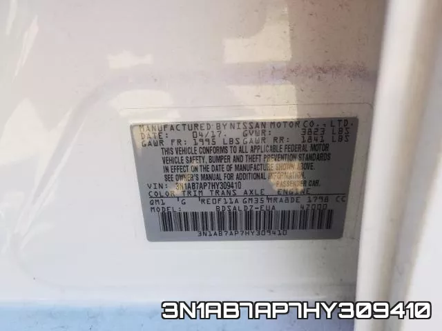 3N1AB7AP7HY309410 фото 2