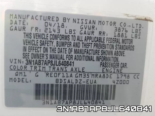 3N1AB7AP8JL640841 фото 2
