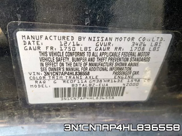 3N1CN7AP4HL836558 фото 2