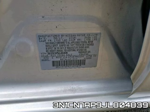 3N1CN7AP9JL804839 фото 2