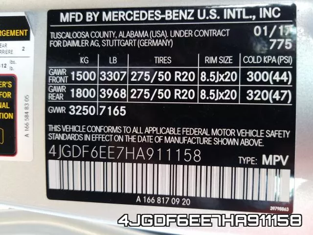 4JGDF6EE7HA911158 фото 2