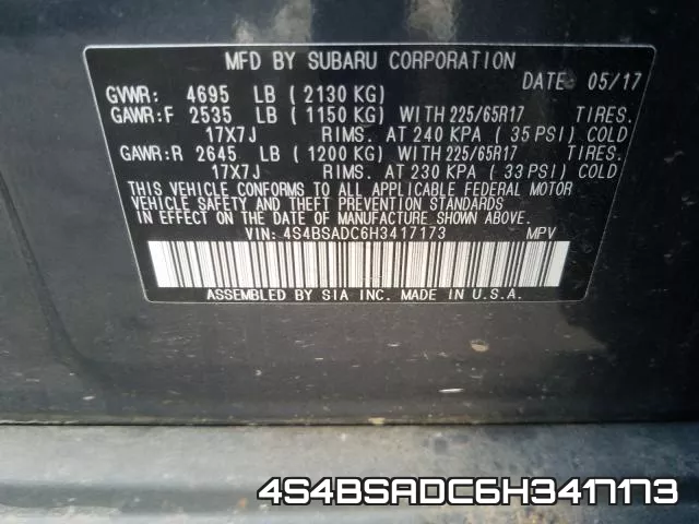 4S4BSADC6H3417173 фото 2