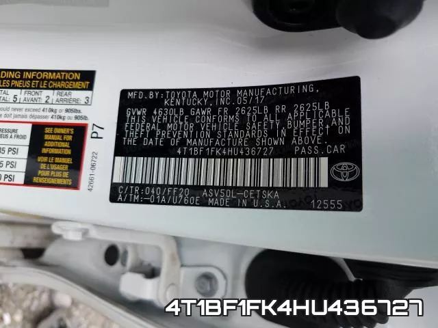 4T1BF1FK4HU436727 фото 2