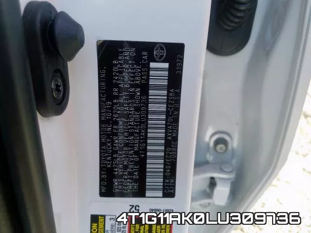 4T1G11AK0LU309736 фото 2