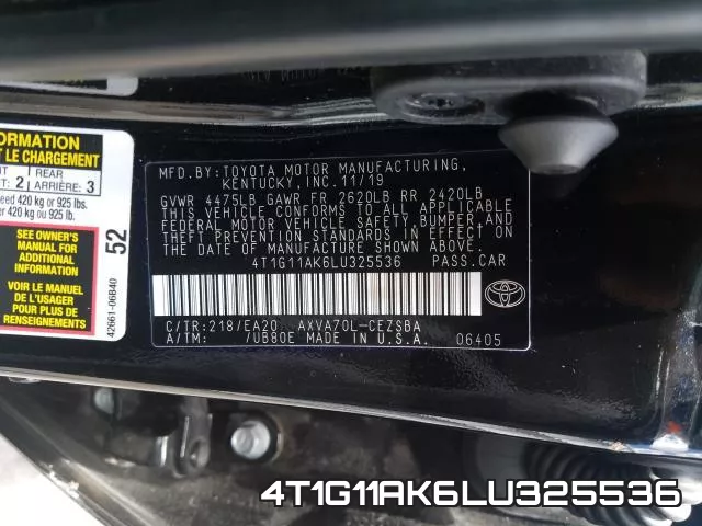 4T1G11AK6LU325536 фото 2