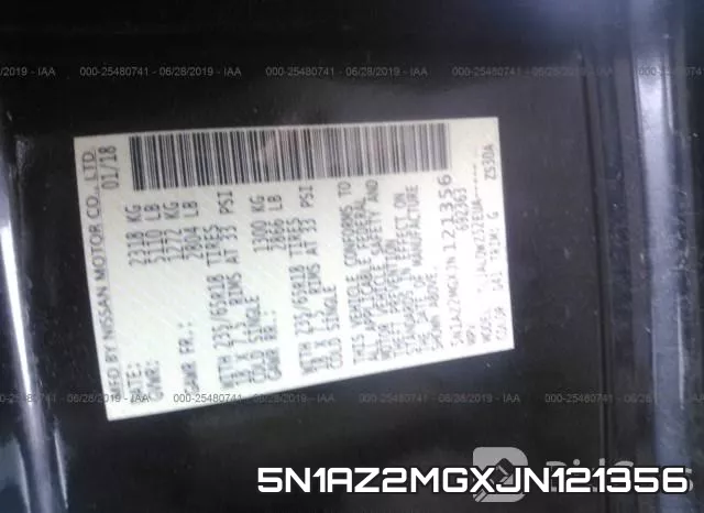 5N1AZ2MGXJN121356 фото 10