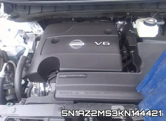 5N1AZ2MS3KN144421 фото 2