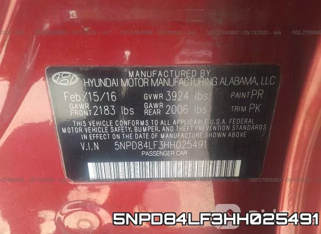 5NPD84LF3HH025491 фото 9