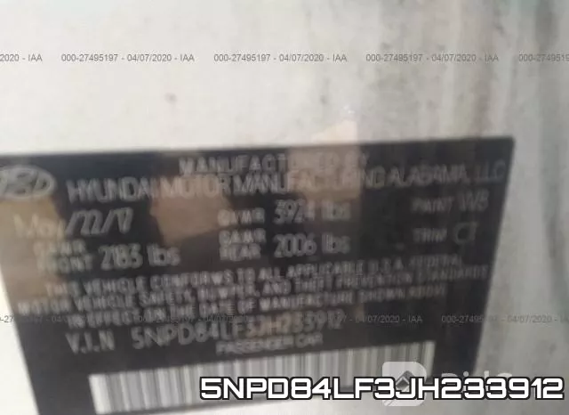 5NPD84LF3JH233912 фото 10