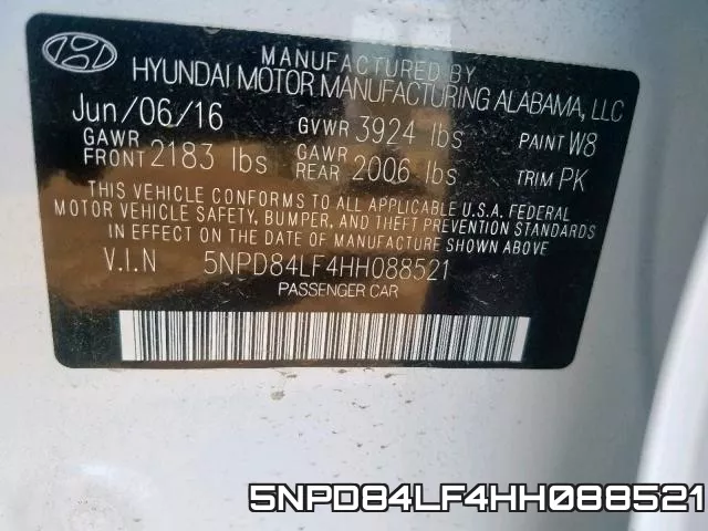 5NPD84LF4HH088521 фото 2