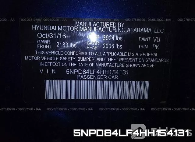 5NPD84LF4HH154131 фото 10