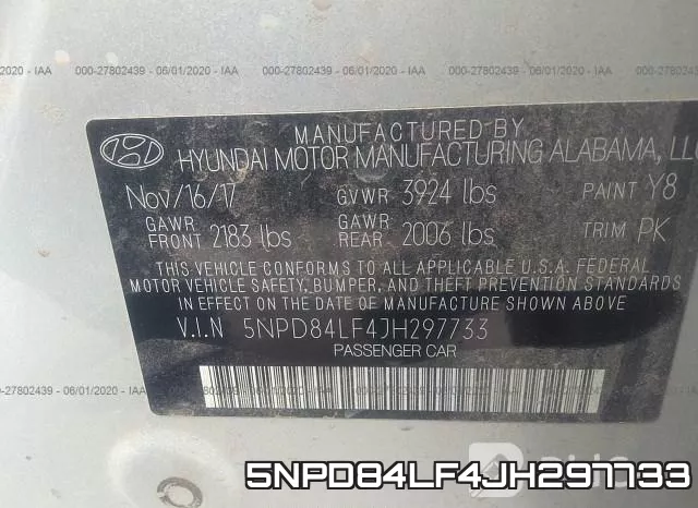 5NPD84LF4JH297733 фото 10