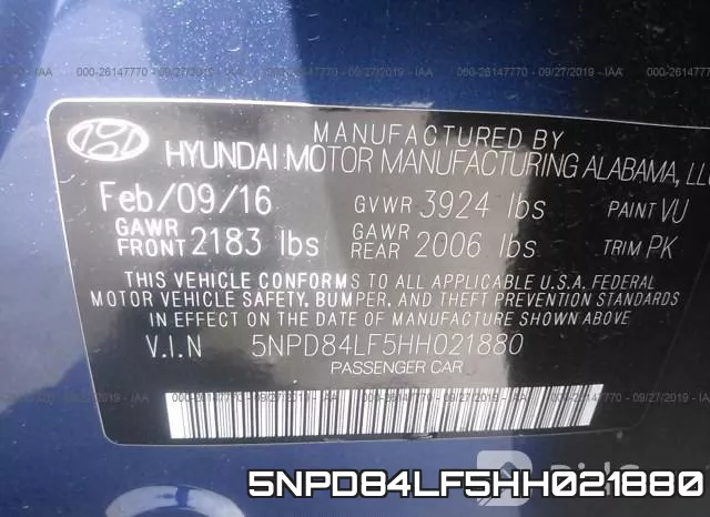 5NPD84LF5HH021880 фото 10