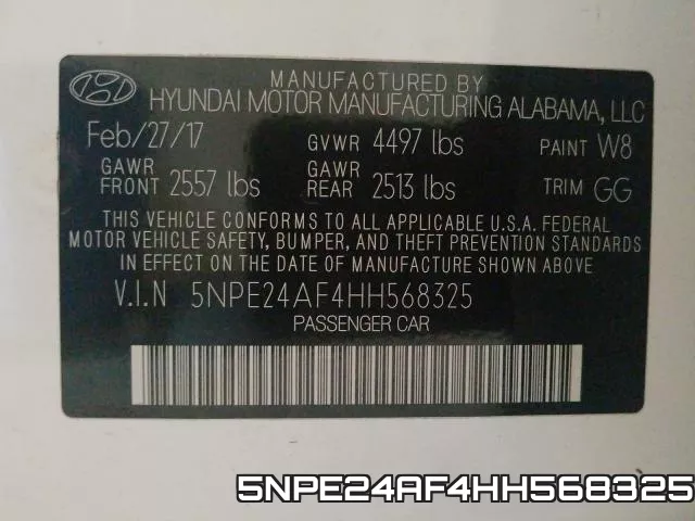 5NPE24AF4HH568325 фото 2
