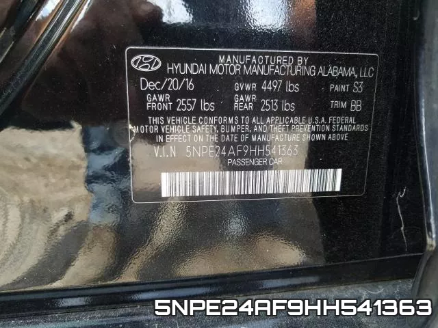 5NPE24AF9HH541363 фото 2