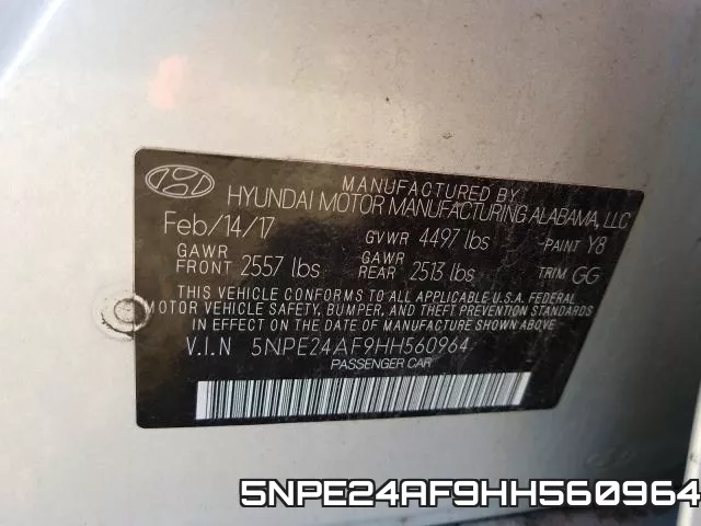 5NPE24AF9HH560964 фото 2