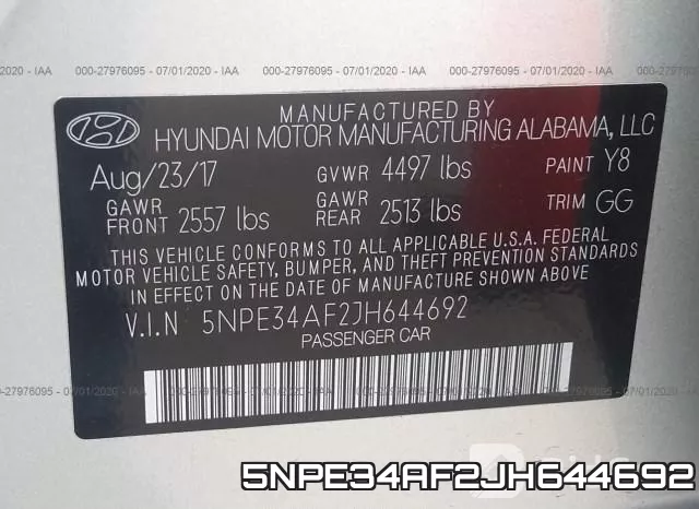 5NPE34AF2JH644692 фото 10