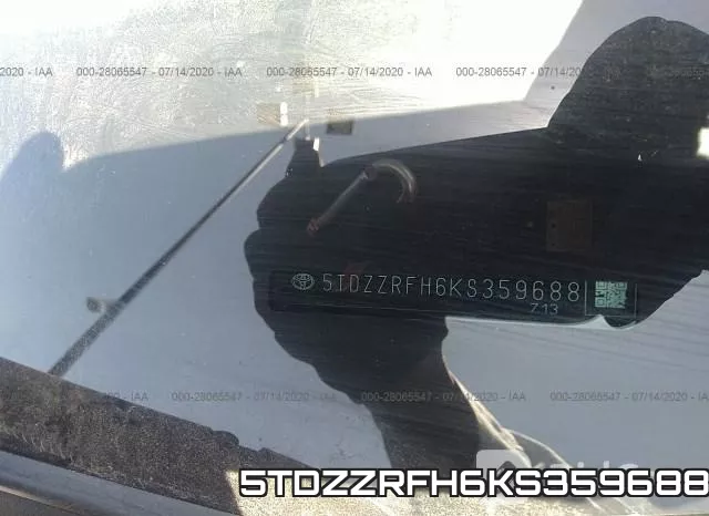 5TDZZRFH6KS359688 фото 10