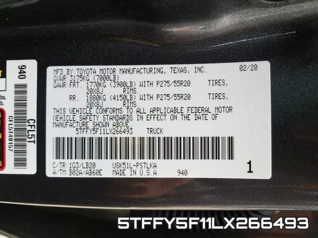 5TFFY5F11LX266493 фото 2