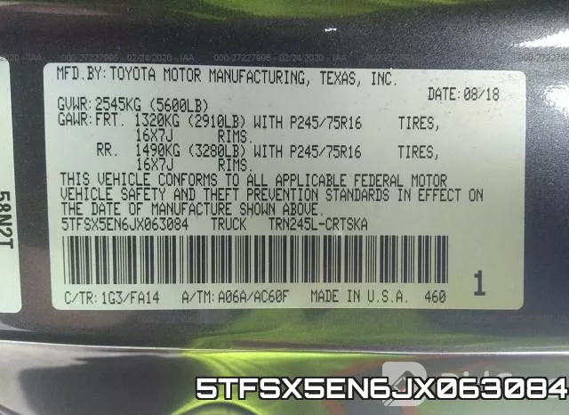 5TFSX5EN6JX063084 фото 10