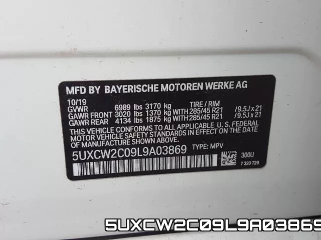 5UXCW2C09L9A03869 фото 2