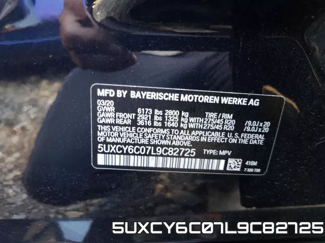 5UXCY6C07L9C82725 фото 2