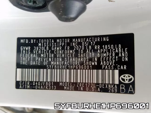 5YFBURHE1HP696001 фото 2