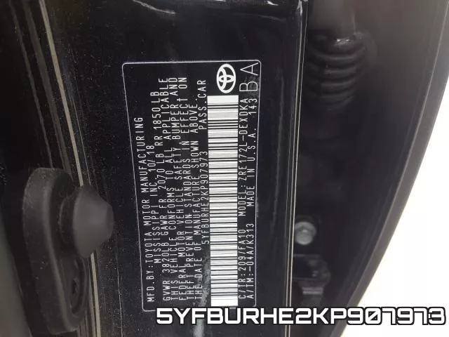 5YFBURHE2KP907973 фото 2