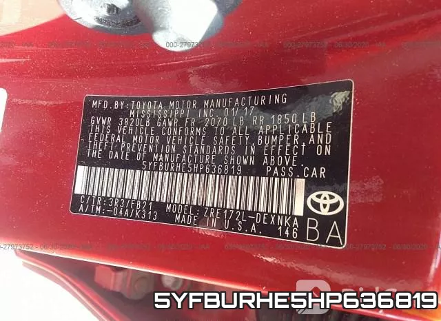 5YFBURHE5HP636819 фото 10