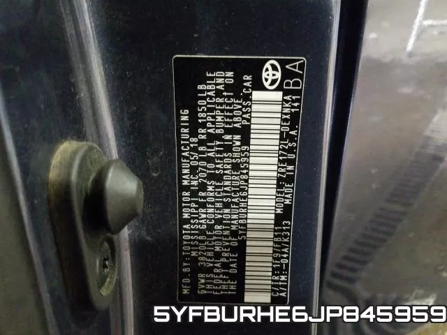 5YFBURHE6JP845959 фото 2
