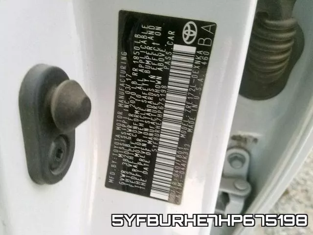 5YFBURHE7HP675198 фото 2