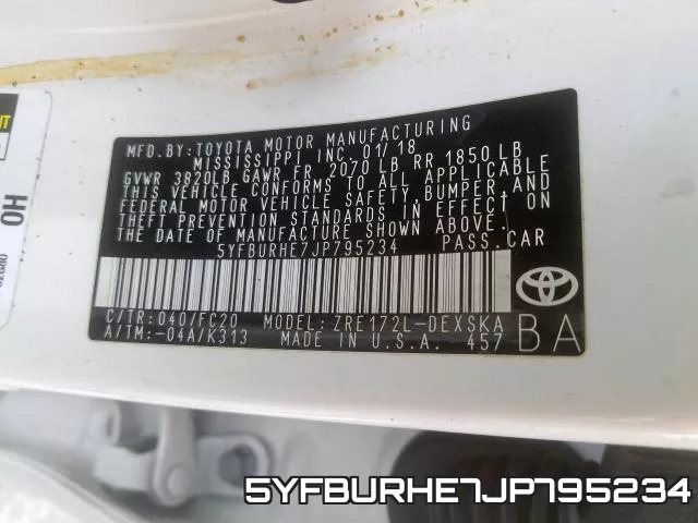 5YFBURHE7JP795234 фото 2