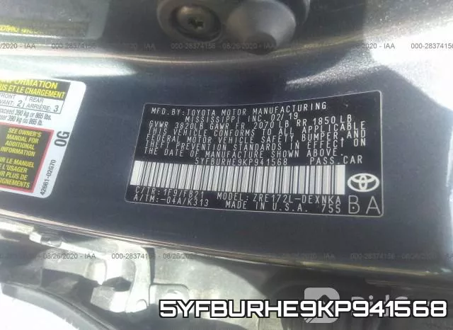 5YFBURHE9KP941568 фото 10
